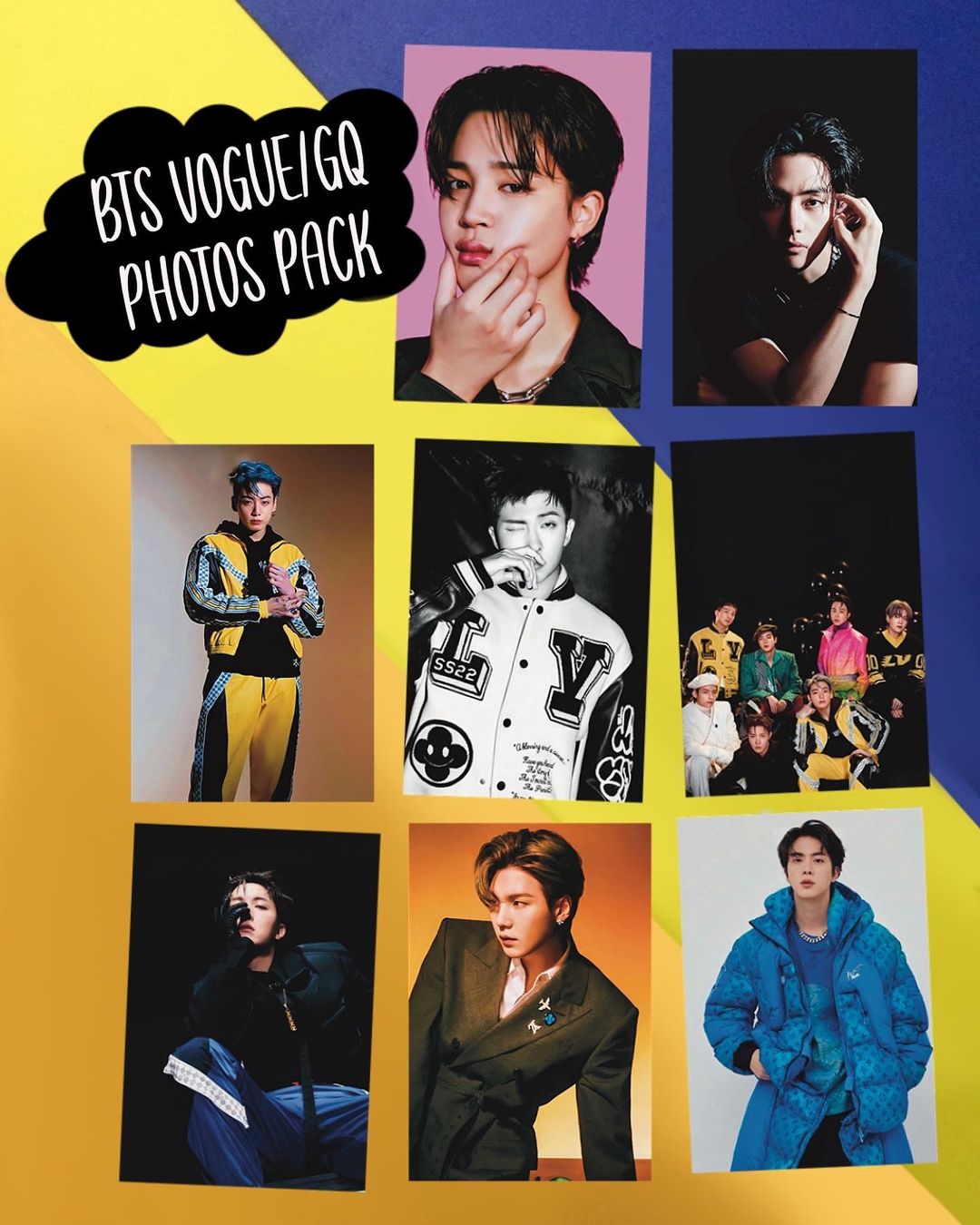 BTS Vogue/GQ Photos Pack. (16 pcs)