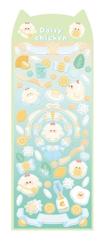 Cute Cartoon Holographic Sticker Sheets