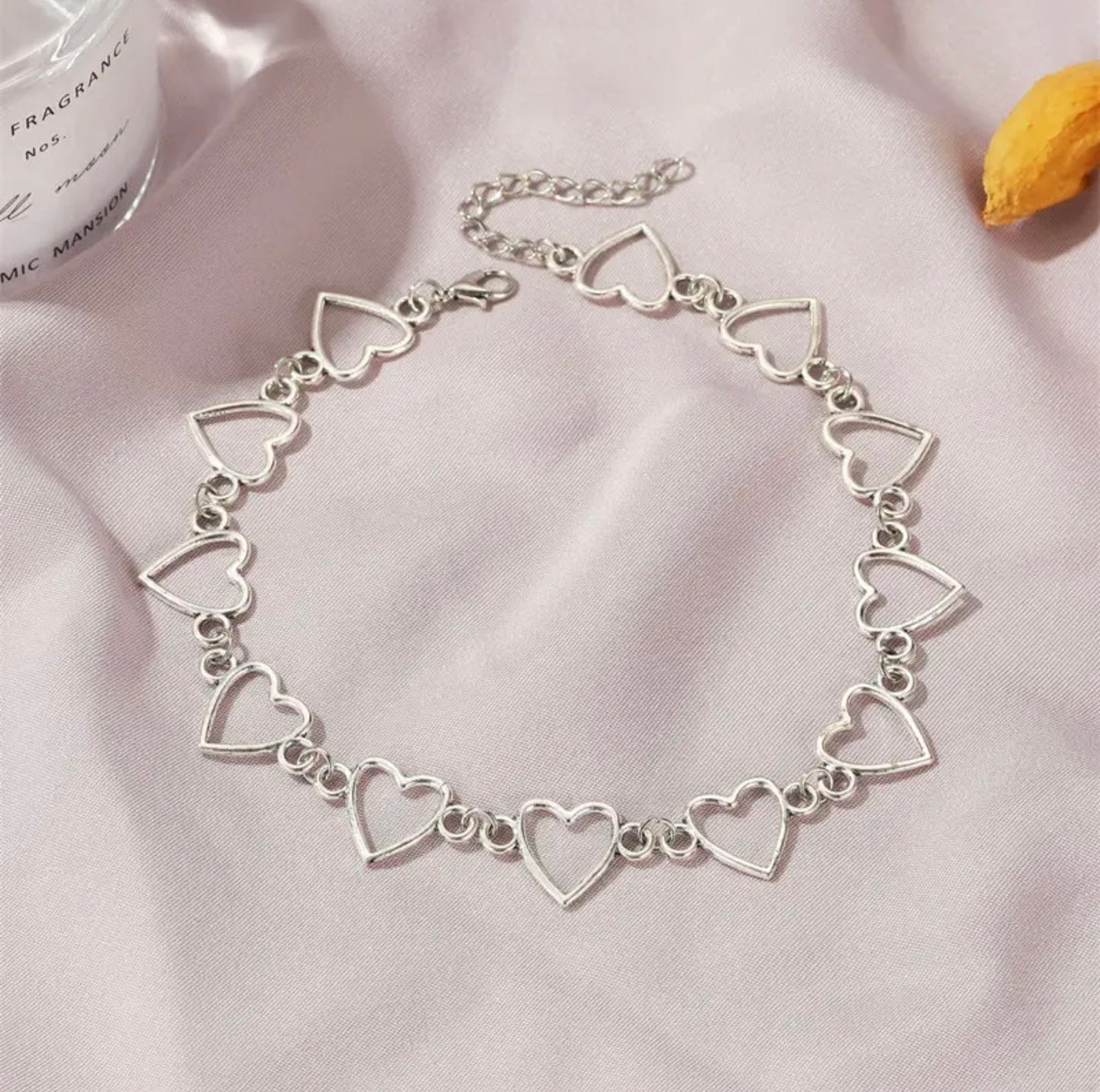 Korean Goth Metal Heart Chain-Choker
