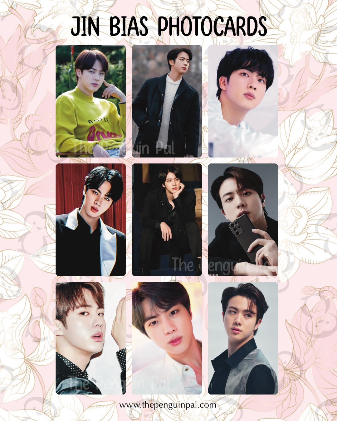 Jin Bias Photocards (18 pcs)