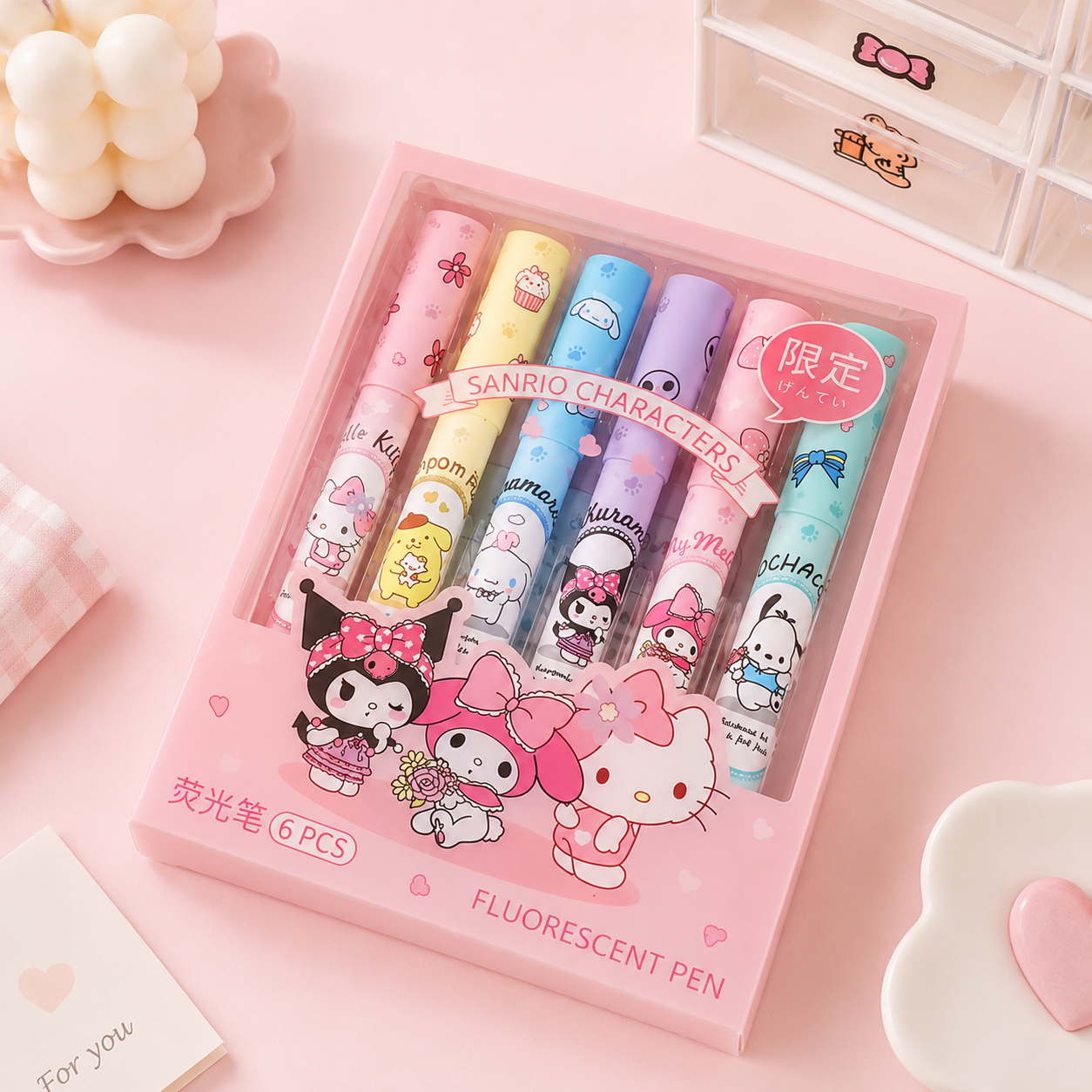 Kuromi Pastel Highlighters Set (6 pcs)