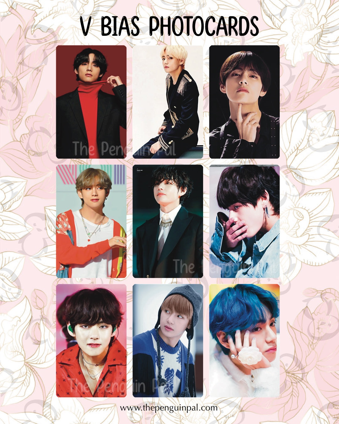 Taehyung Bias Photocards (18 pcs)