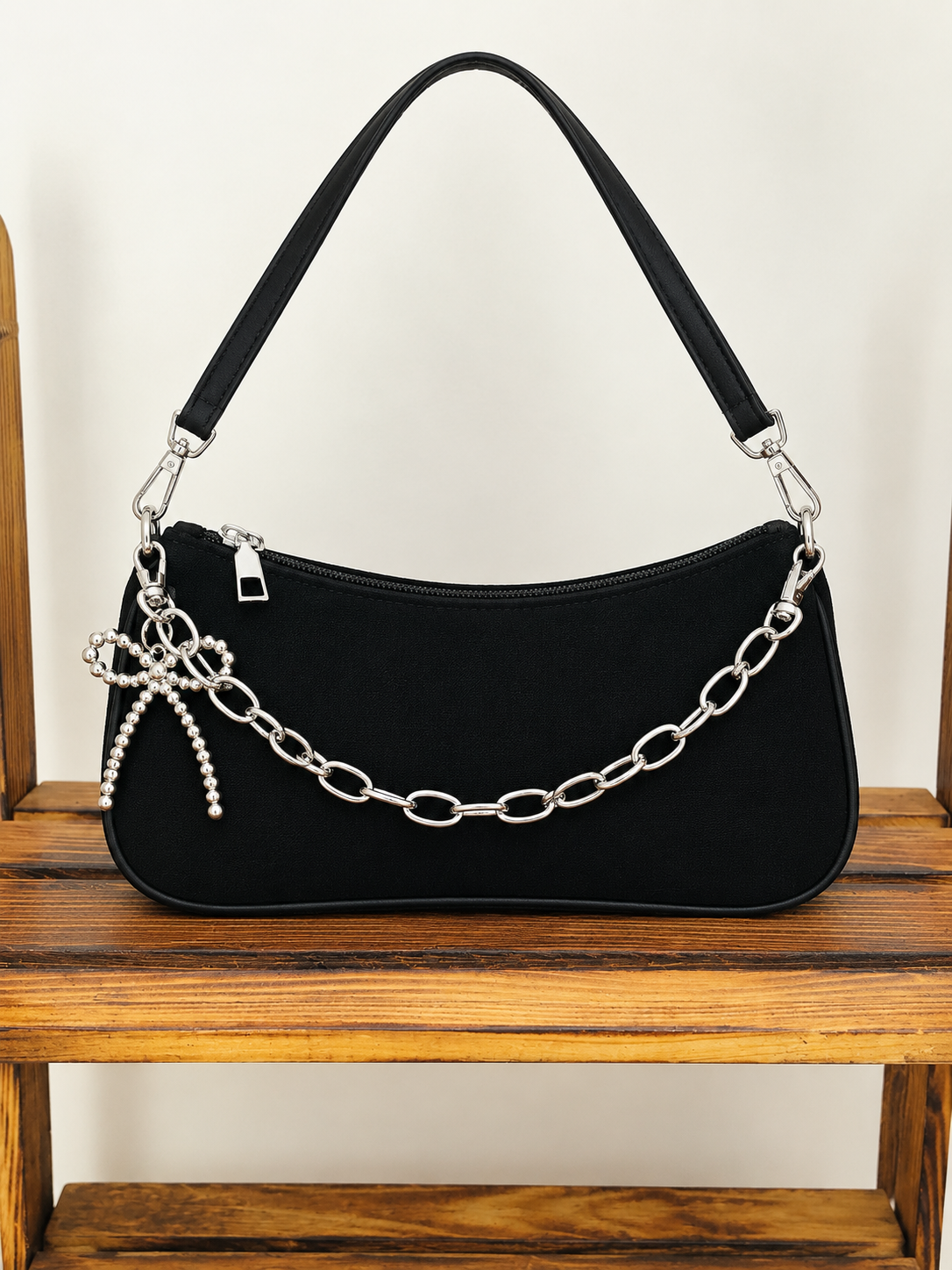 Y2K Black Bag With Keyring