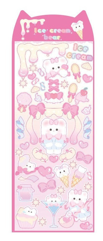 Cute Cartoon Holographic Sticker Sheets