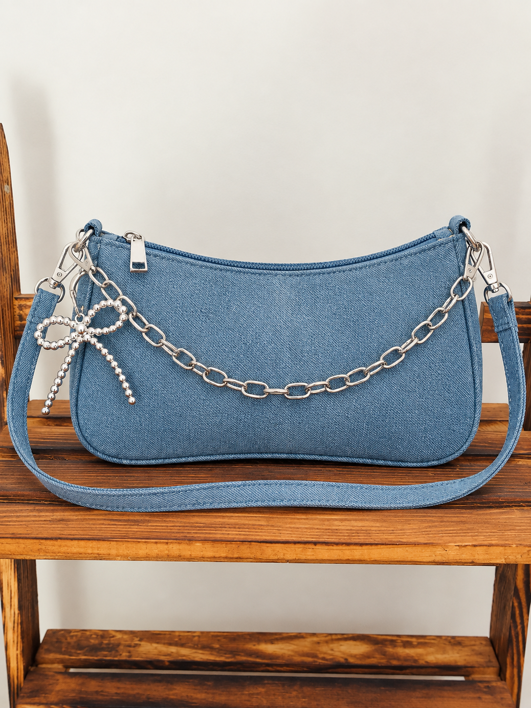 Y2K Blue Bag With Keyring