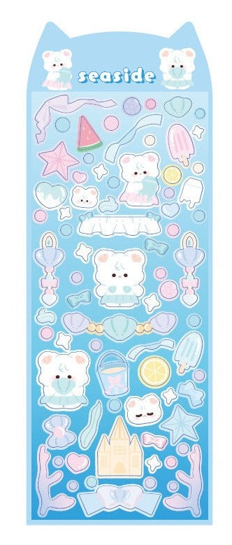 Cute Cartoon Holographic Sticker Sheets