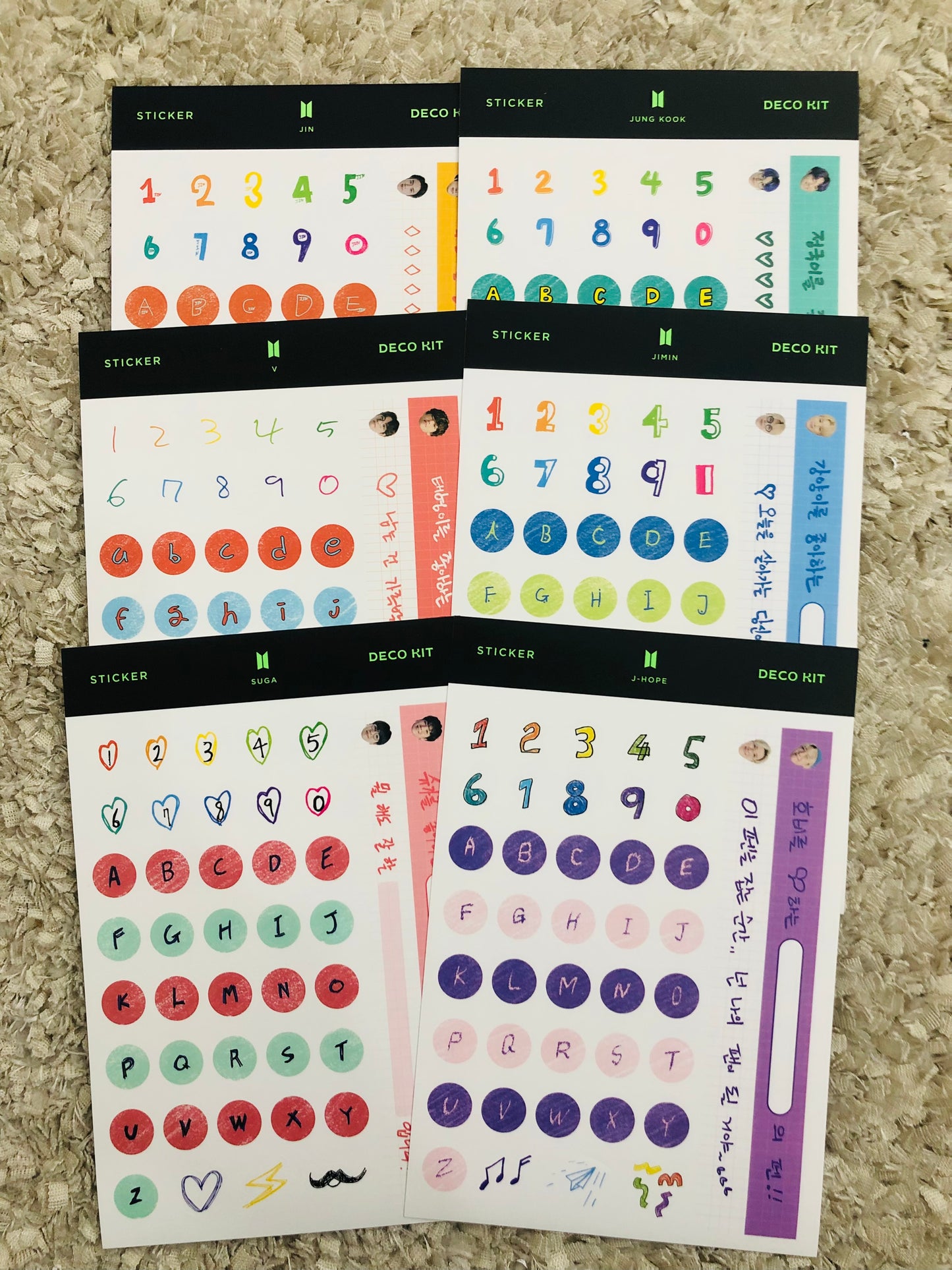BTS Deco kit 2022 Sticker Set (6 sheets)