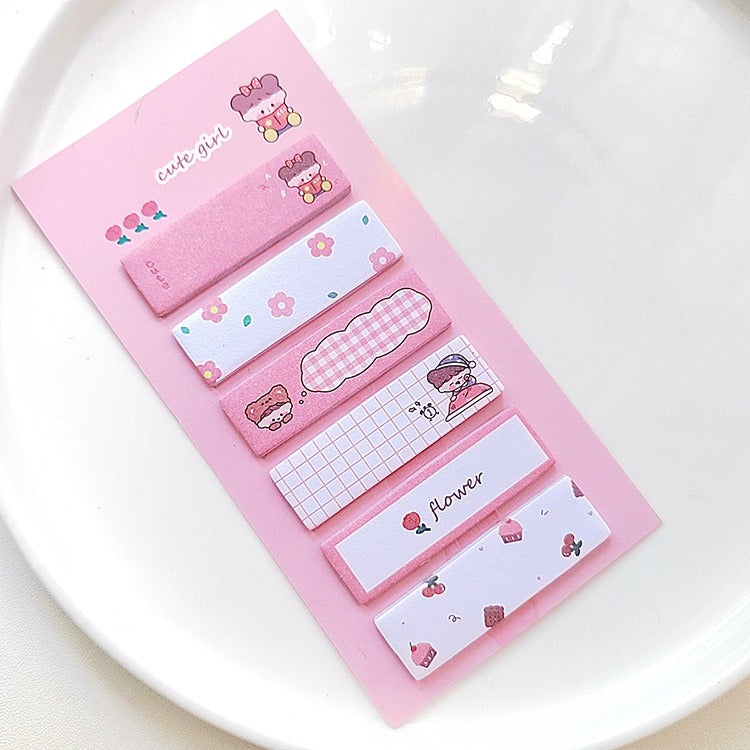 Little girl Sticky Note strips