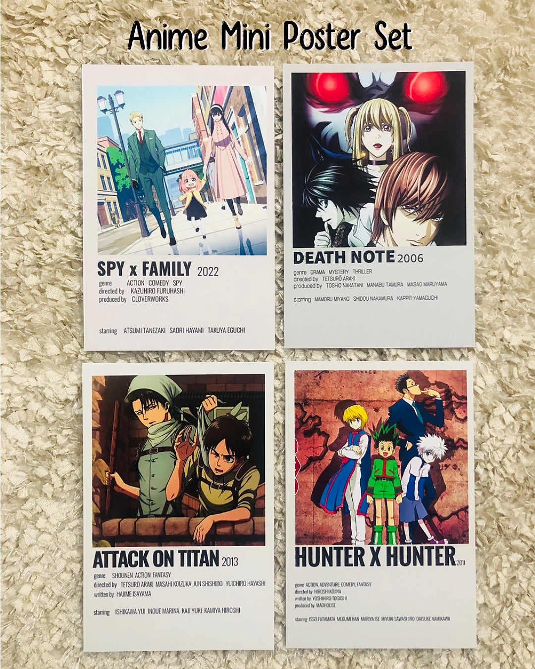 Anime Mini poster set (12 pcs)