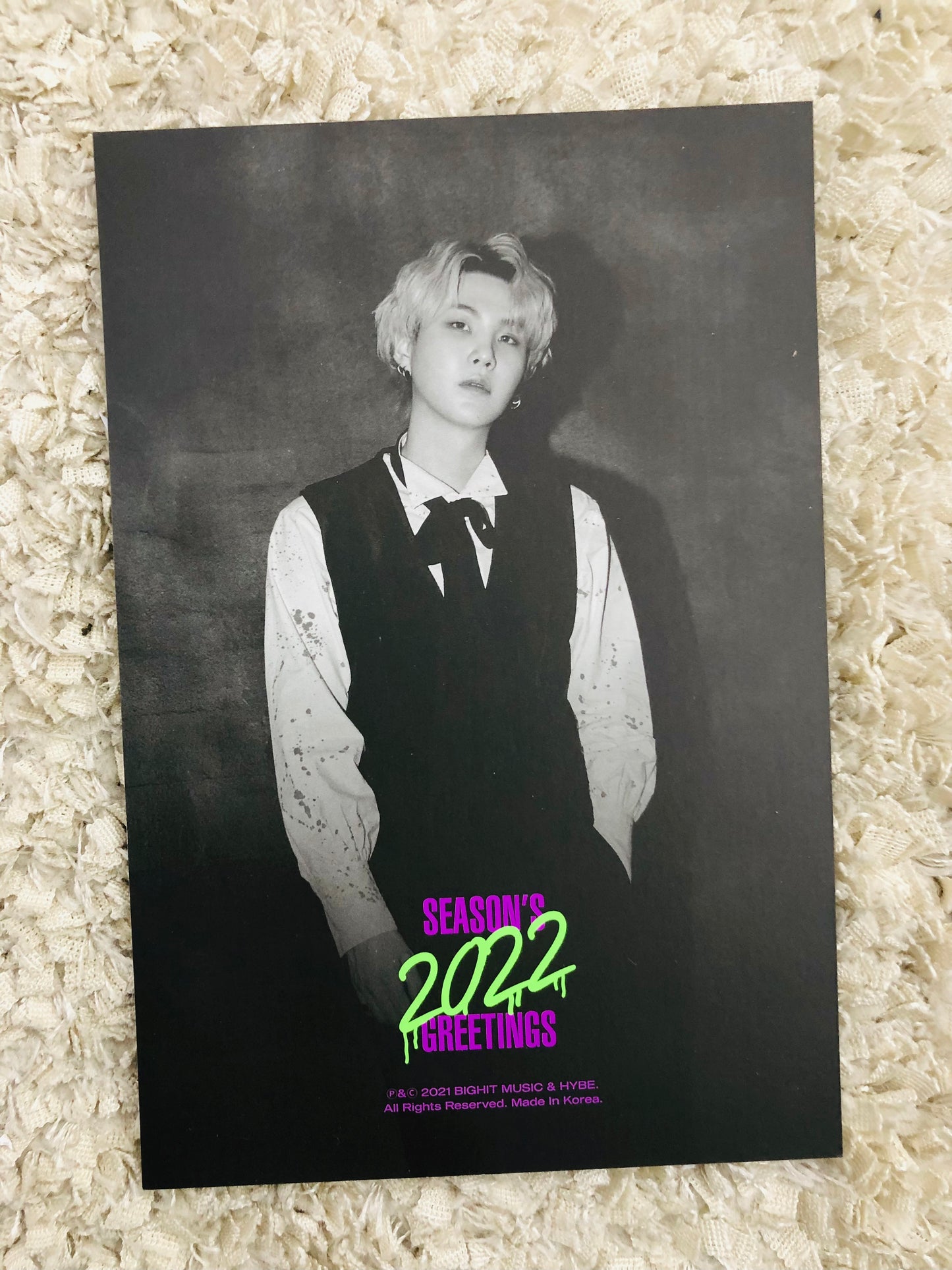 Suga Season’s greetings 2022 Postcard