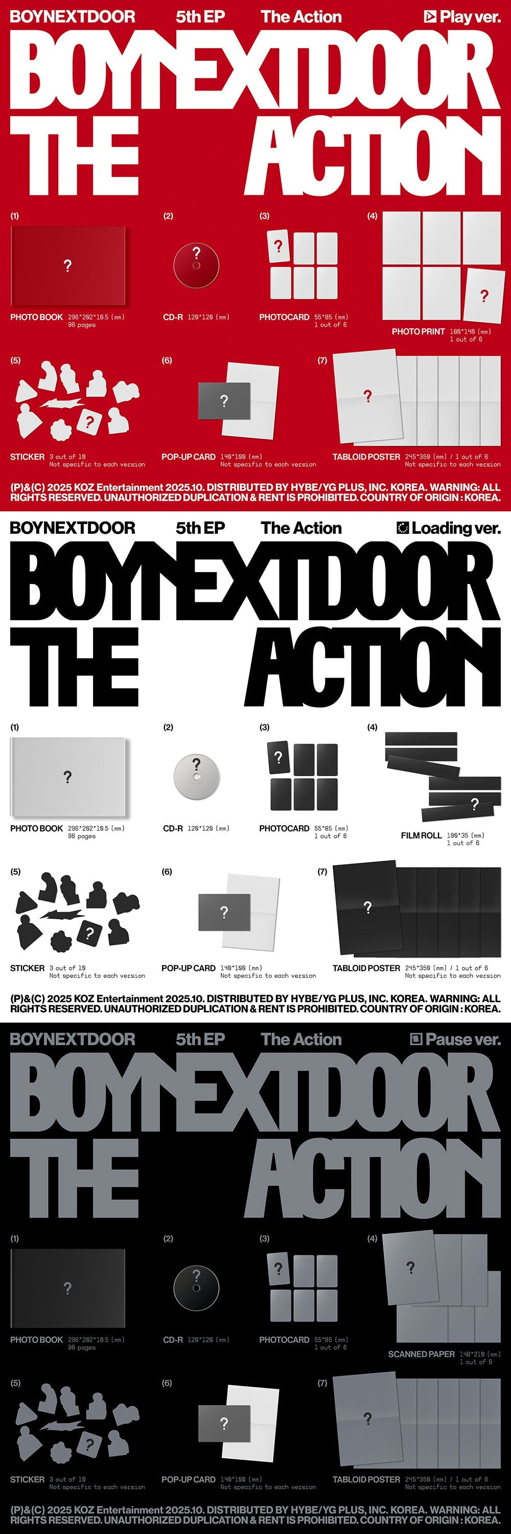 PREORDER BOYNEXTDOOR THE ACTION OFFICIAL ALBUM WITH WEVERSE SHOP GIFT