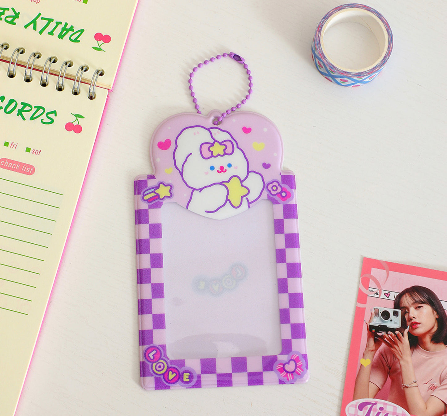 Kawaii Cartoon Rabbit Photocard Holder