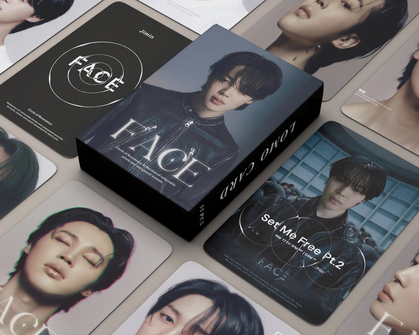 Jimin Face Lomocards (55 pcs)