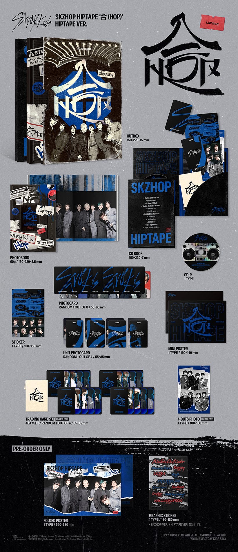 Stray Kids Skzhop Hiptape Official Limited Album