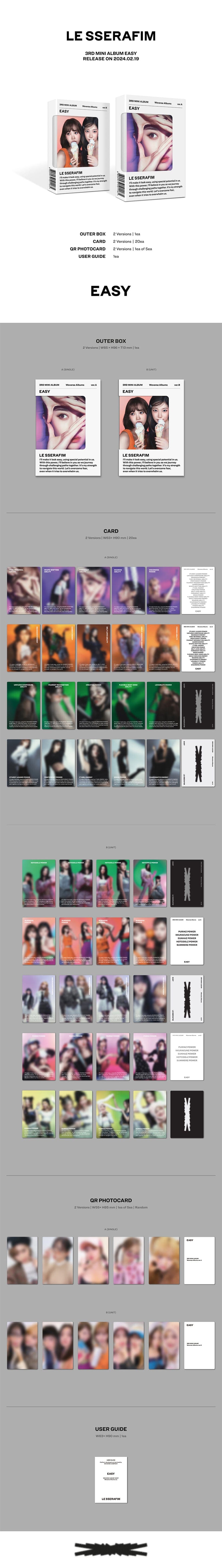 Le Sserafim Easy Weverse Official Album