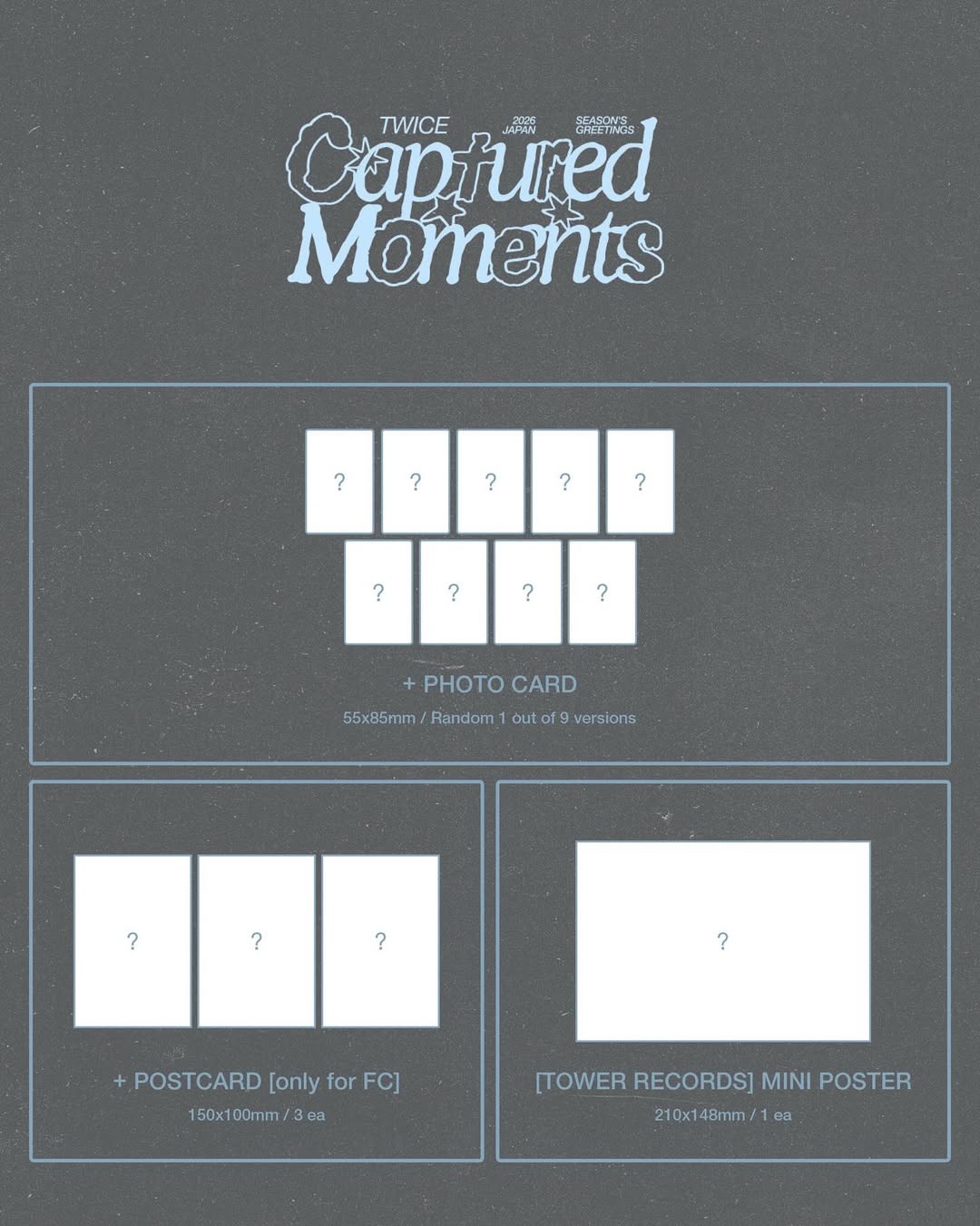 PREORDER TWICE - CAPTURED MOMENTS 2026 JAPAN SEASON'S GREETINGS WITH FANS GIFT