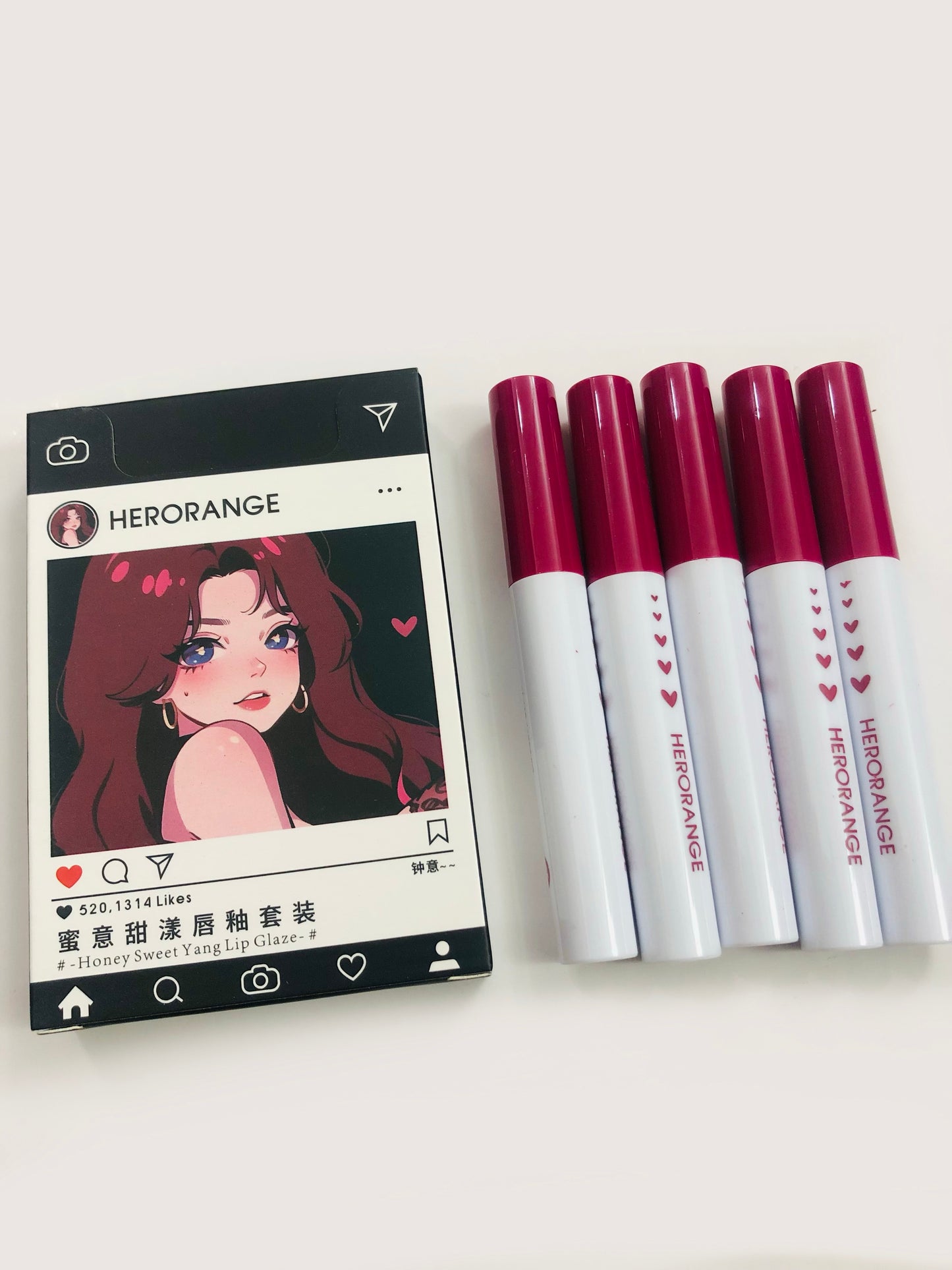 Herorange - Honey Sweet Lipstick Set (5 pcs)