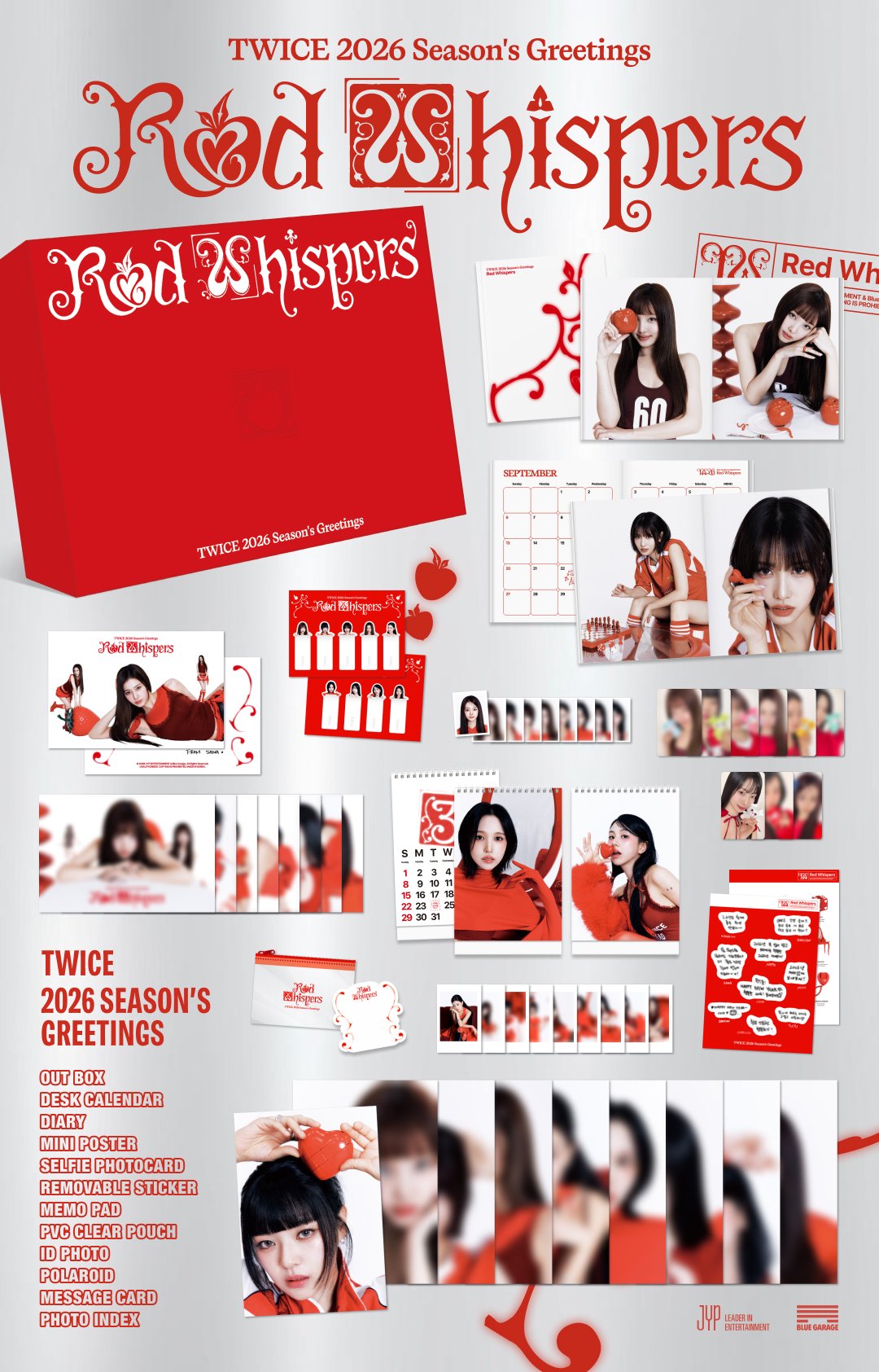 PREORDER TWICE - RED WHISPERS 2026 SEASON'S GREETINGS WITH FANS SHOP GIFT