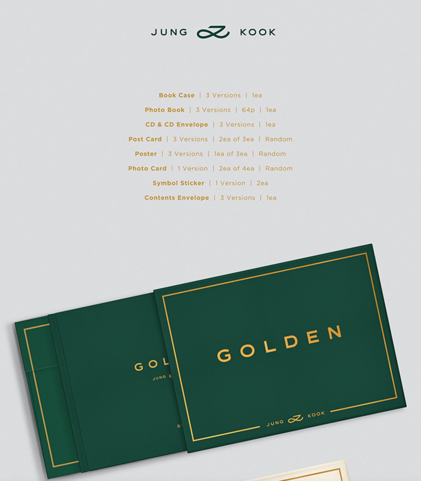 PREORDER JUNGKOOK - GOLDEN 1ST SOLO ALBUM