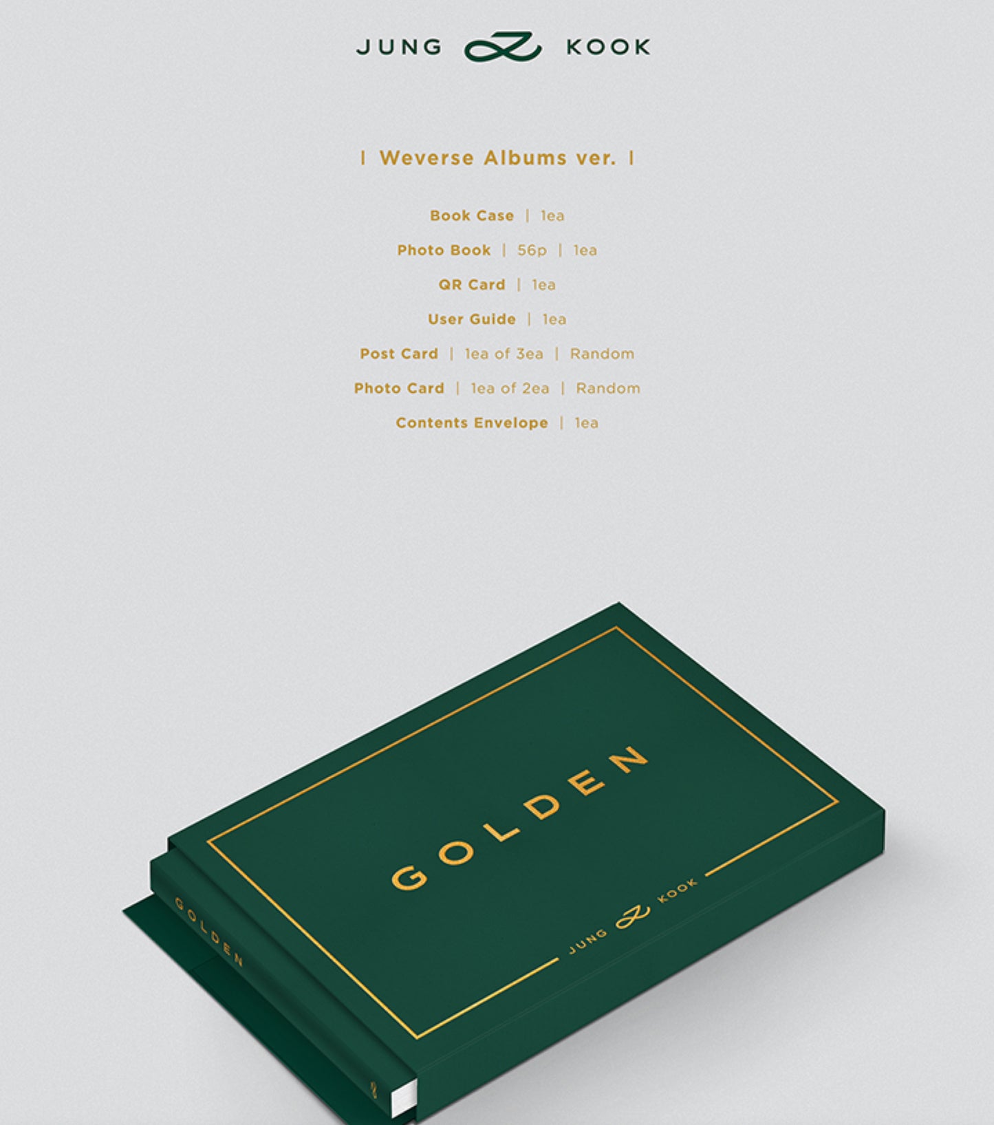 PREORDER JUNGKOOK - GOLDEN 1ST SOLO ALBUM