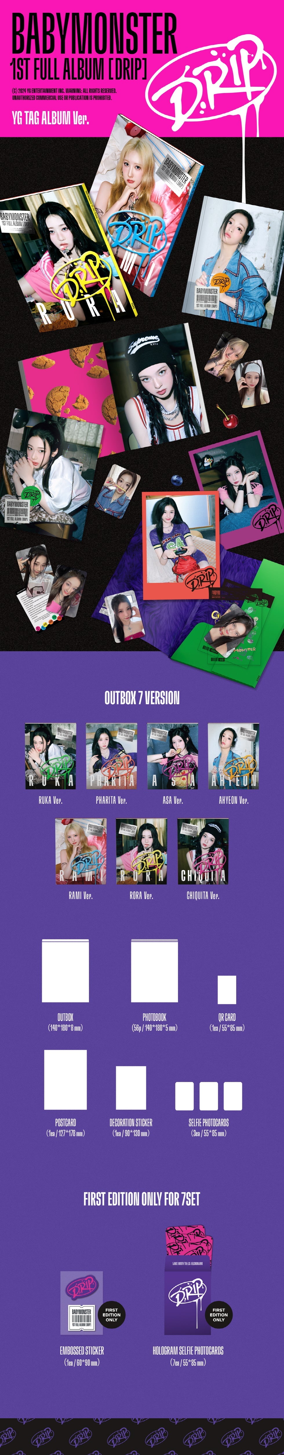 Babymonster - Drip YG Tag ASA Official Album