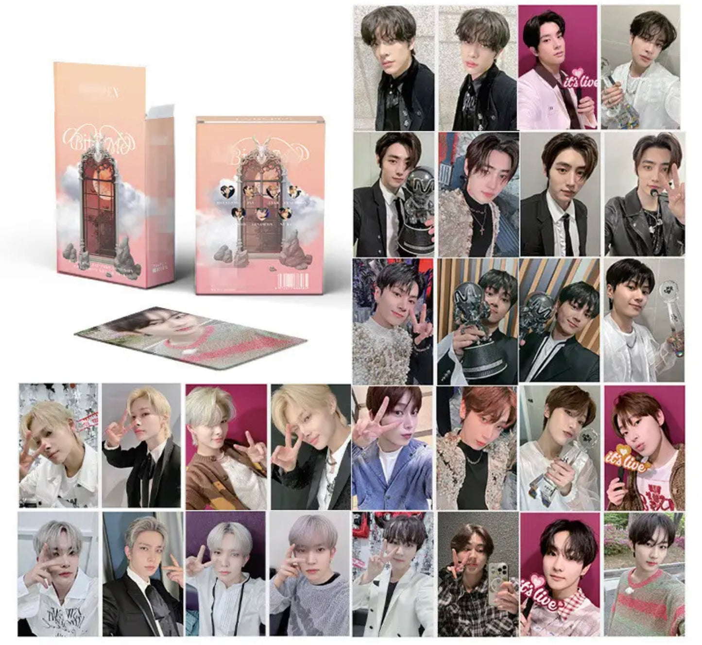 Enhypen Rainbow Holographic Photocards (50 pcs)