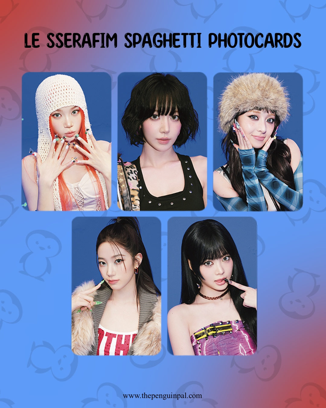 Le Sserafim Spaghetti Photocards A (5 pcs)