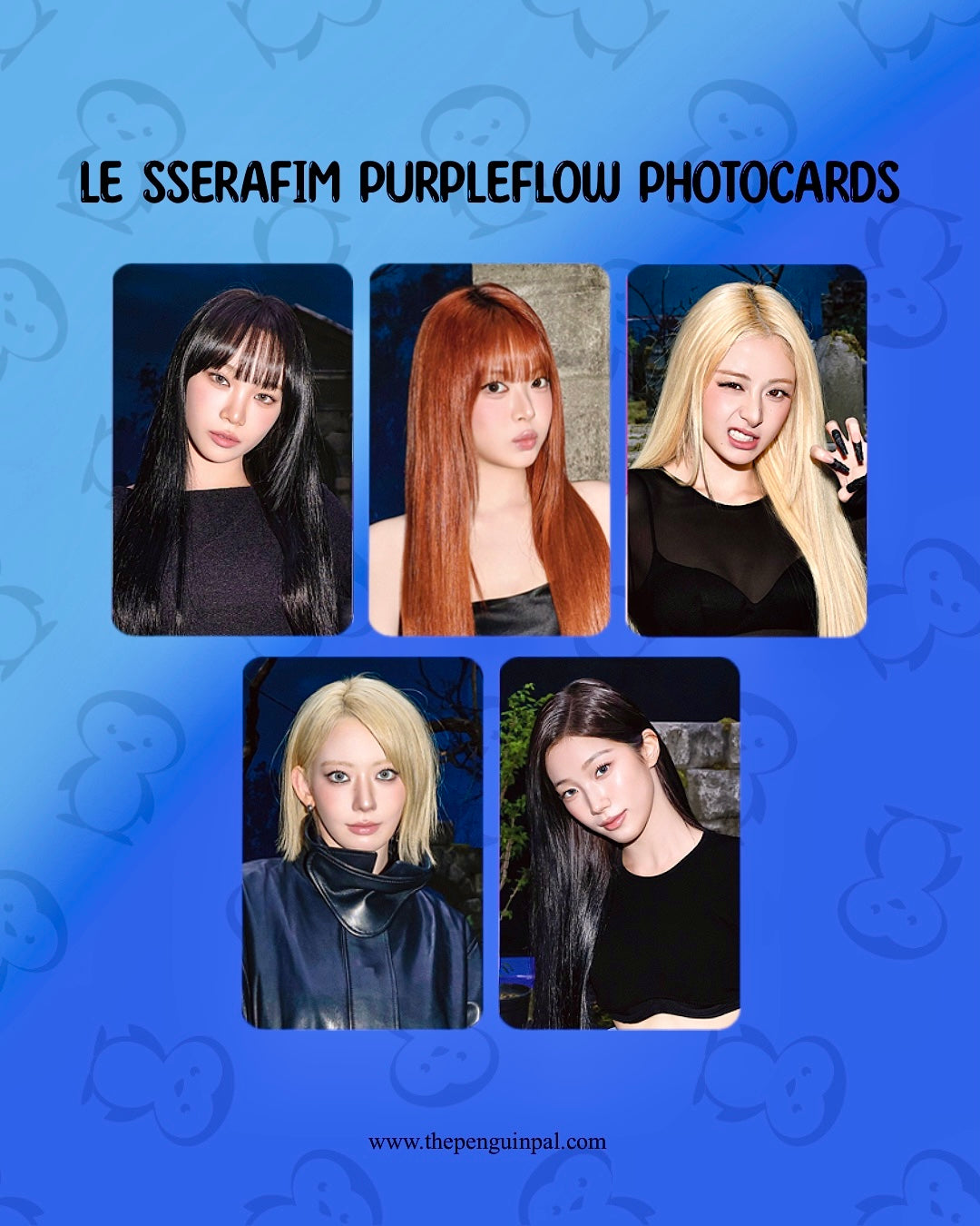 Le Sserafim Purpleflow Photocards (5 pcs)