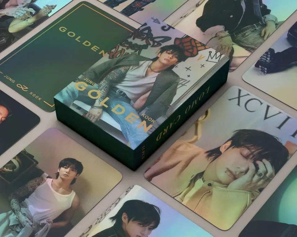 Golden Holographic double sided Photocards (55 pcs)