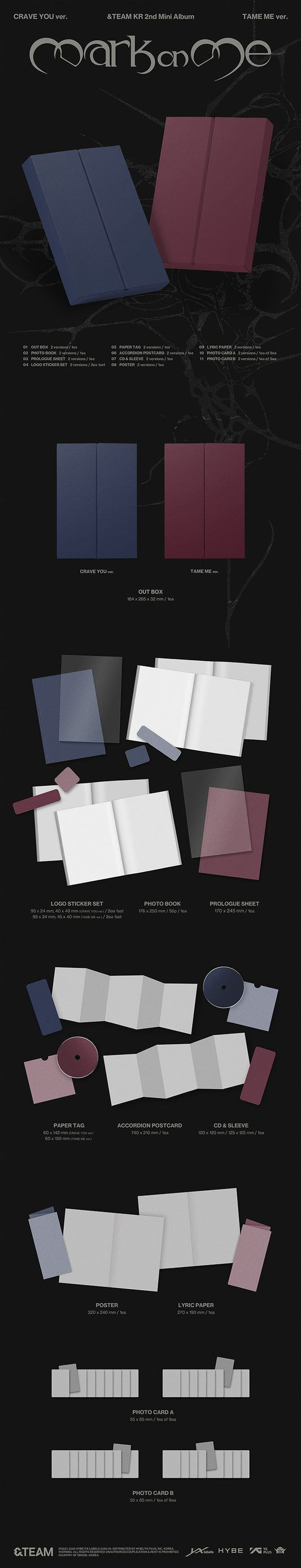 PREORDER &TEAM - MARK ON ME OFFICIAL ALBUM WITH WEVERSE GIFT