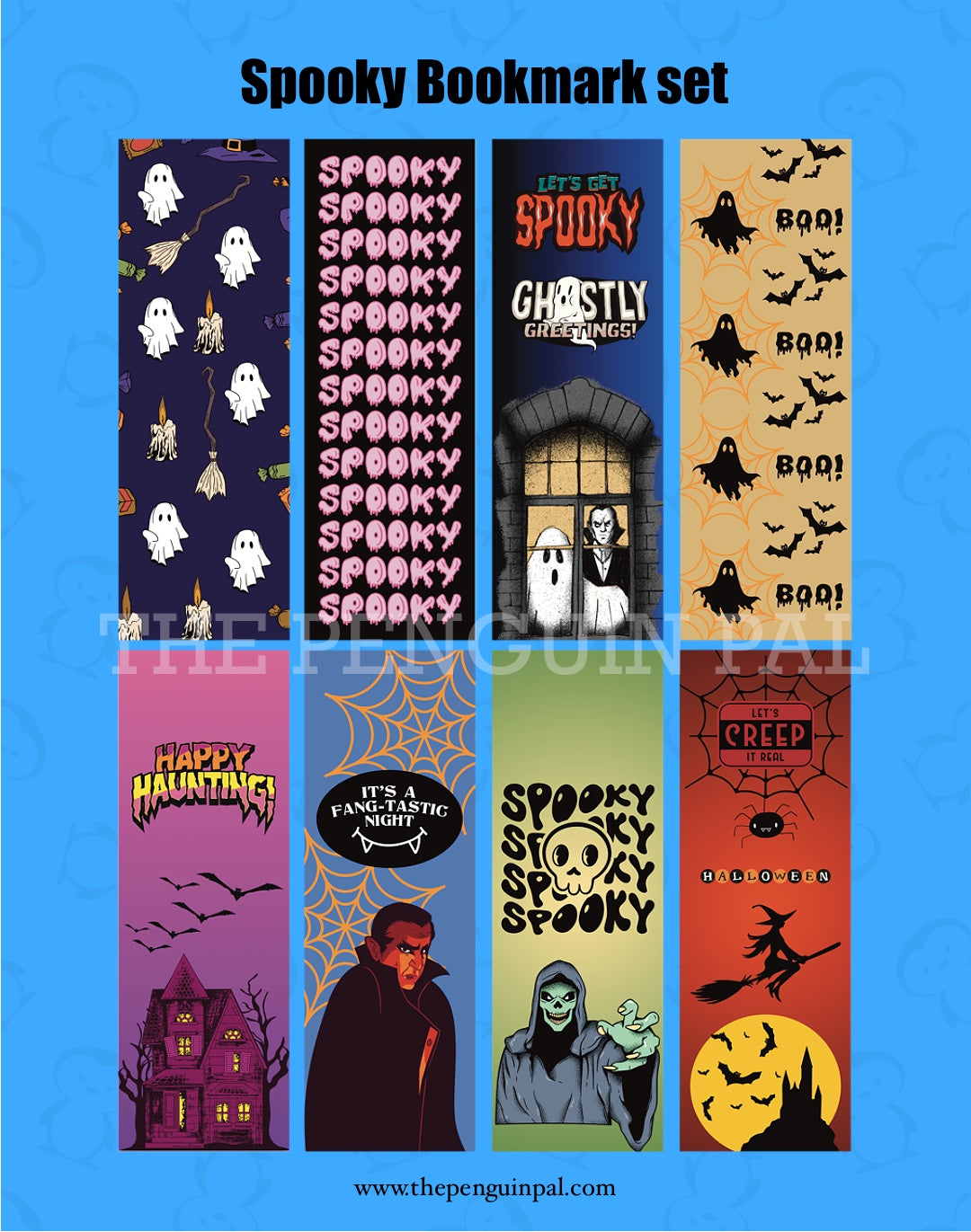 Spooky Bookmarks Set (8 pcs)