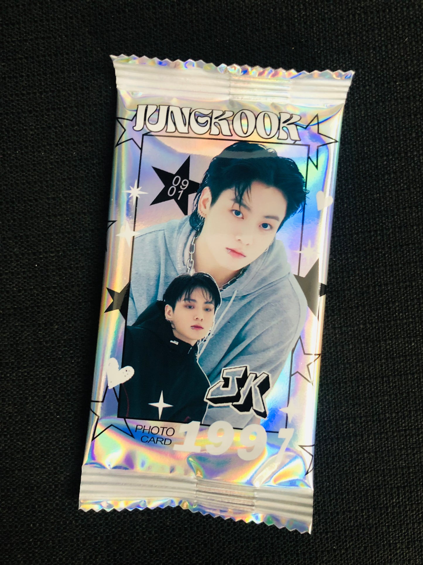 Jungkook Mystery Holographic Double Sided Photocards (10 pcs)