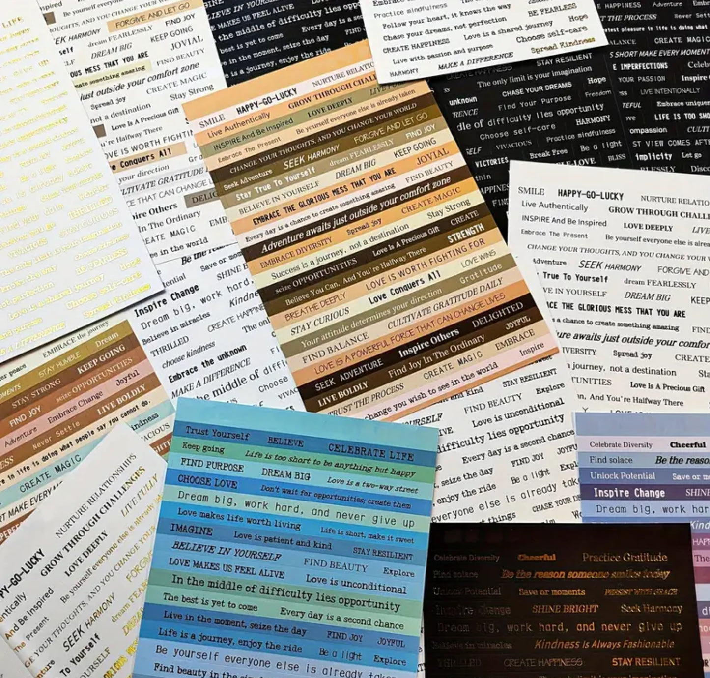 Journaling quote sticker sheets (10 sheets)