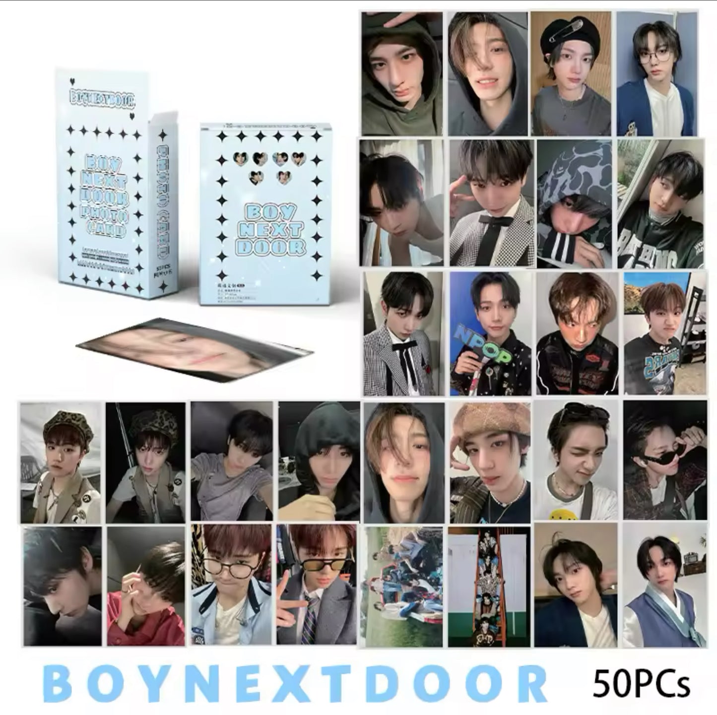 BoyNextDoor Holographic double sided Photocards (50 pcs)