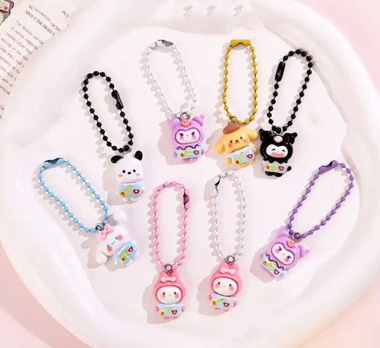 Sanrio charm kawaii keyring set (7 pcs)