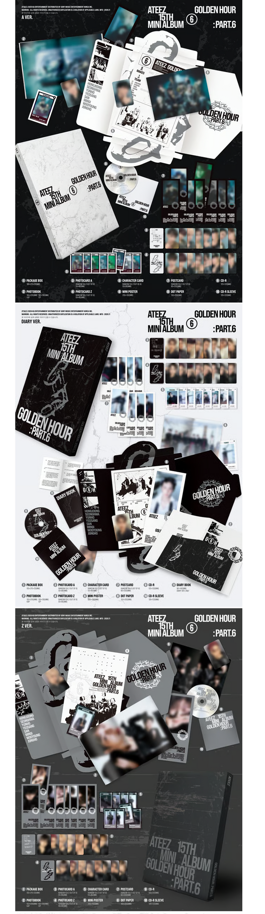 PREORDER ATEEZ GOLDEN HOUR PART. 6 OFFICIAL ALBUM WITH SOUNDWAVE GIFT