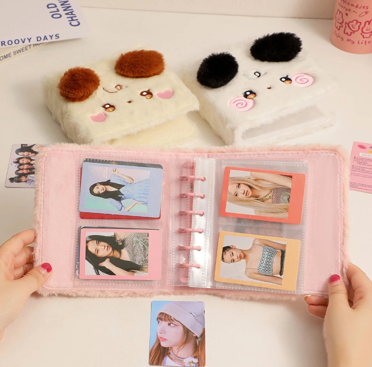 A7 Plush Bear Photocards Binder (White)