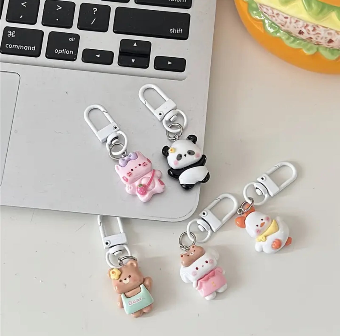Kawaii Animal charm keyring set (5 pcs)