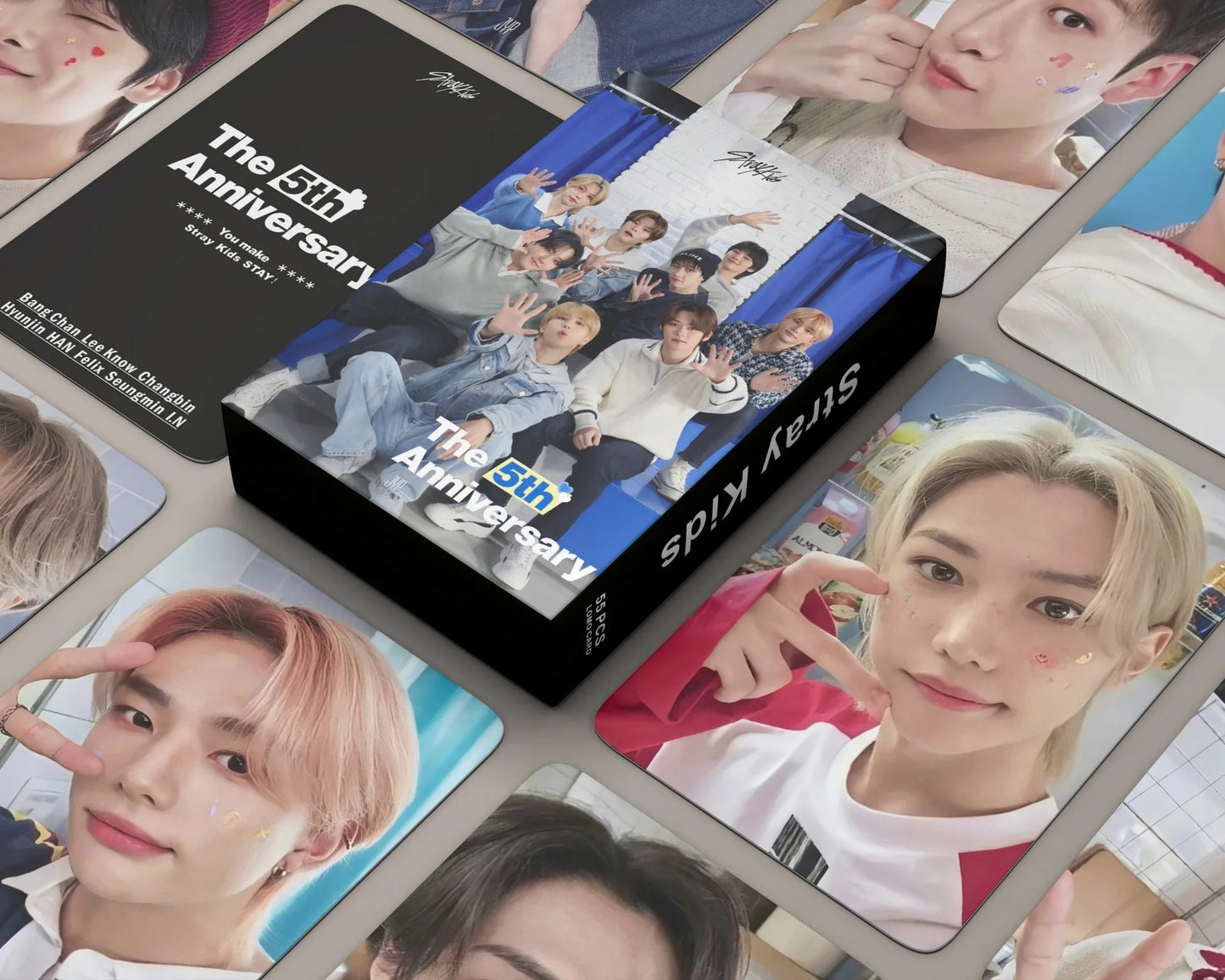 Stray Kids 5th Anniversary Lomocards (55 pcs)