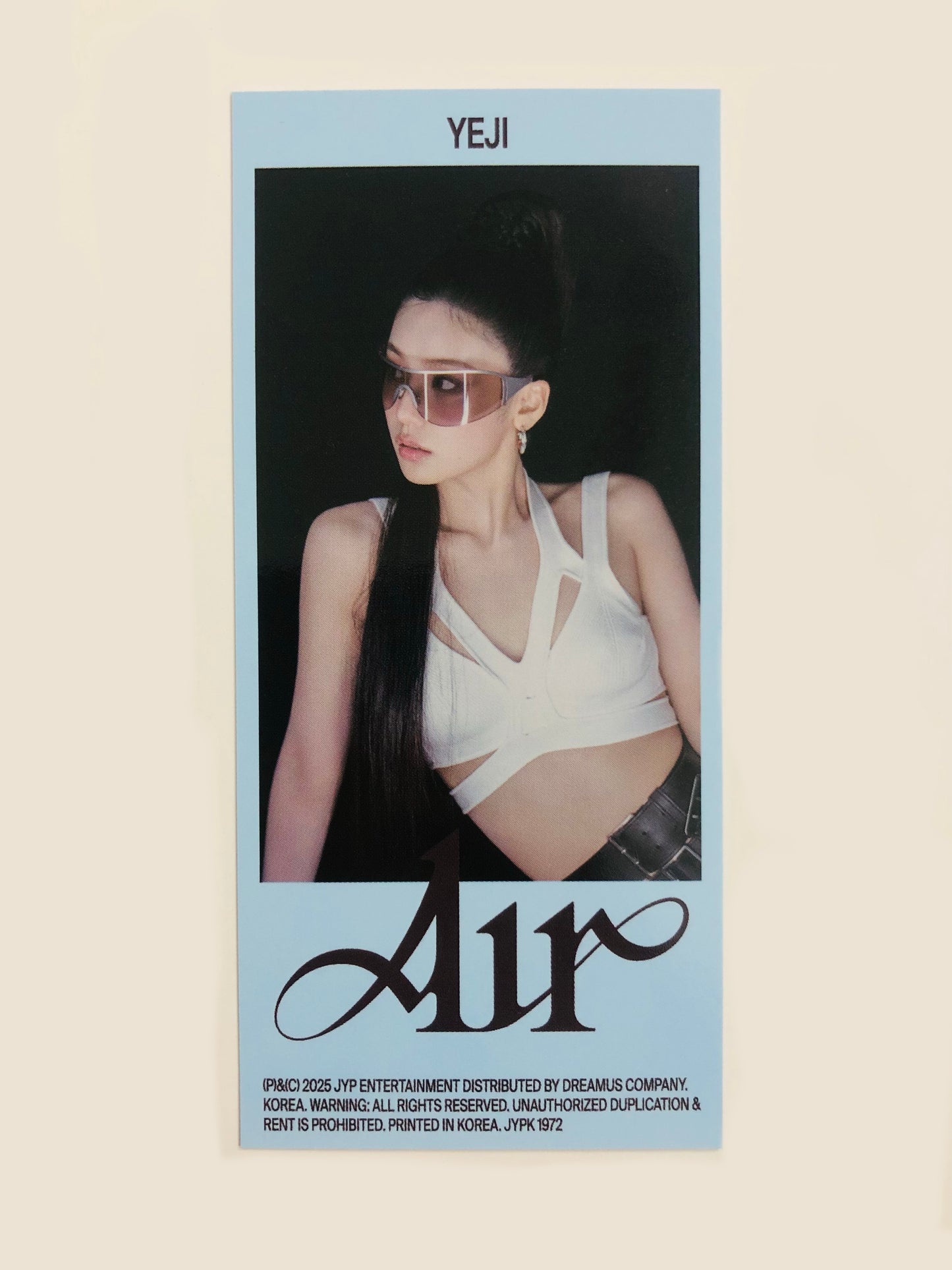Yeji - Air JYP Shop Official Bookmark