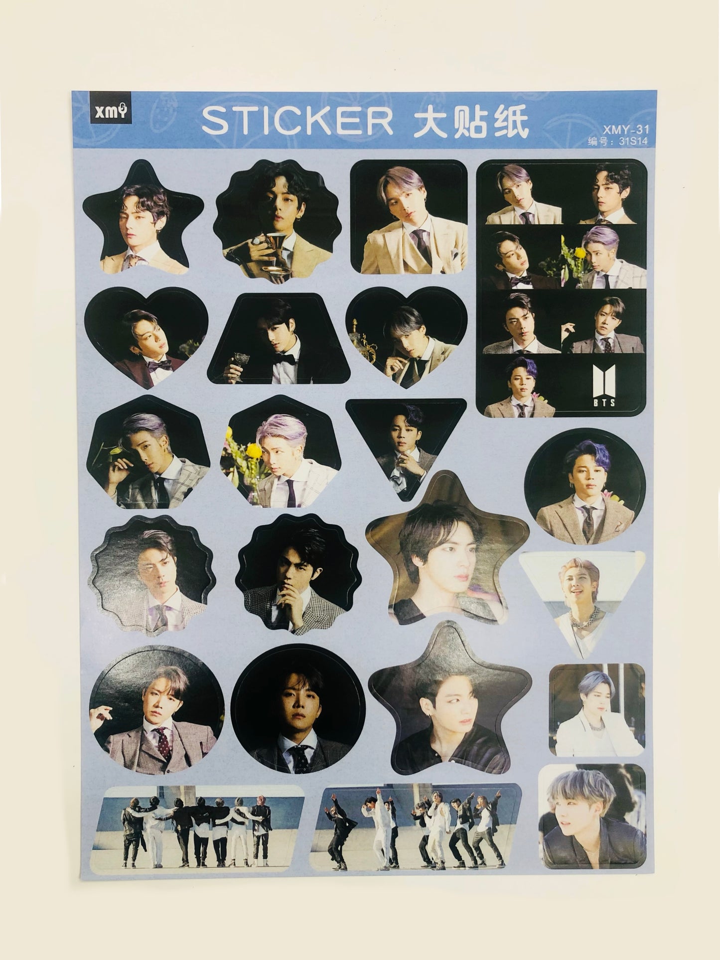BTS MOTS7-3 A4 Sticker sheet