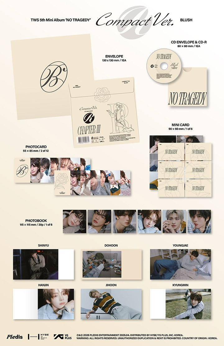 PREORDER TWS - NO TRAGEDY OFFICIAL ALBUM WITH WEVERSE SHOP GIFT