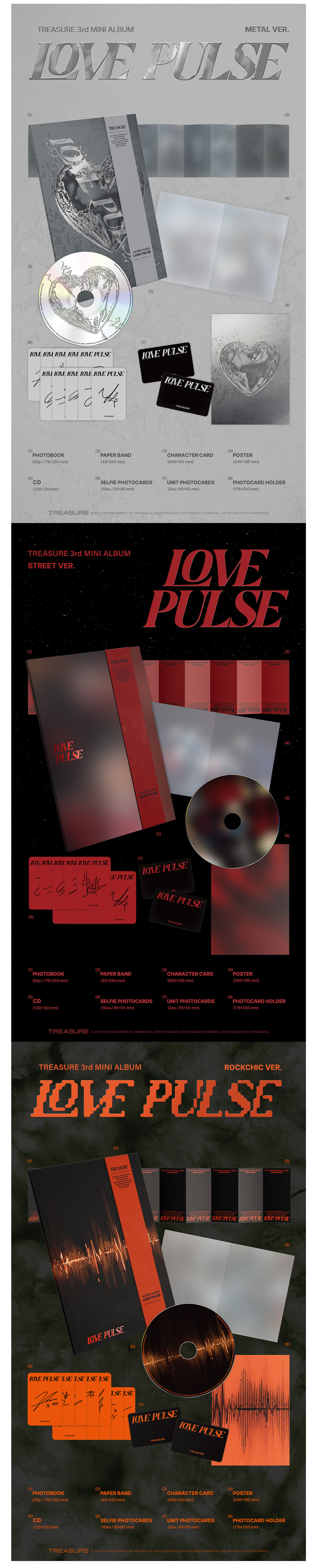 PREORDER TREASURE - LOVE PULSE OFFICIAL ALBUM WITH YG Select Gift