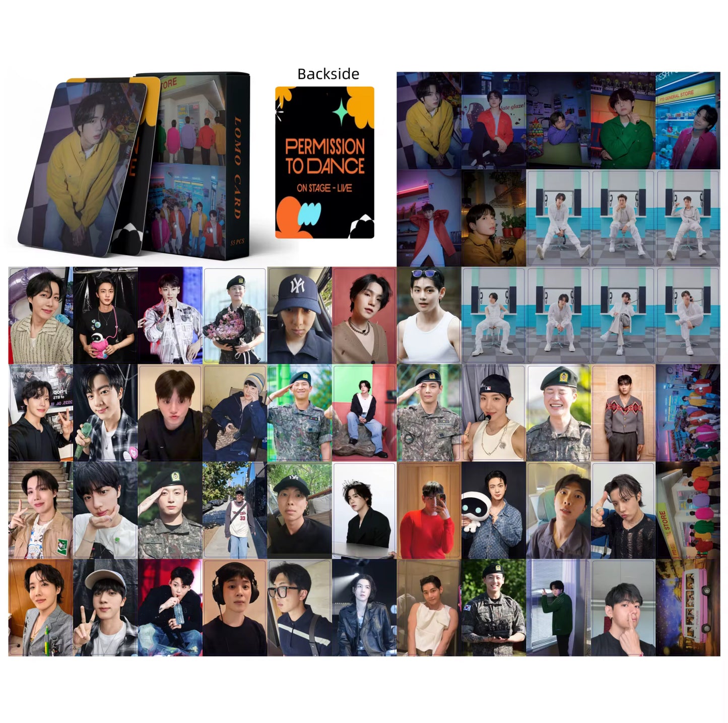 BTS Permission To Dance Holographic Lomocards (55 pcs)