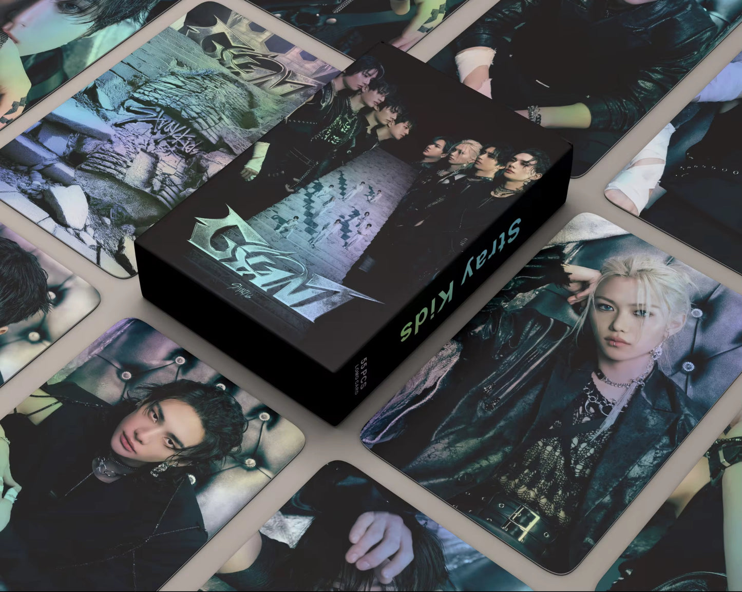 Stray Kids Giant Holographic Lomocards (55 pcs)