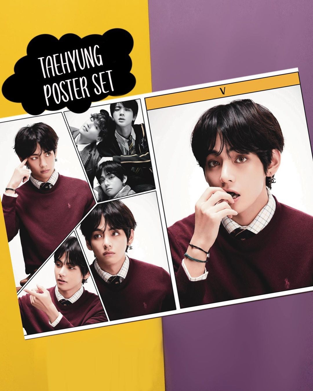 Taehyung Bias Poster Set (5 pcs)