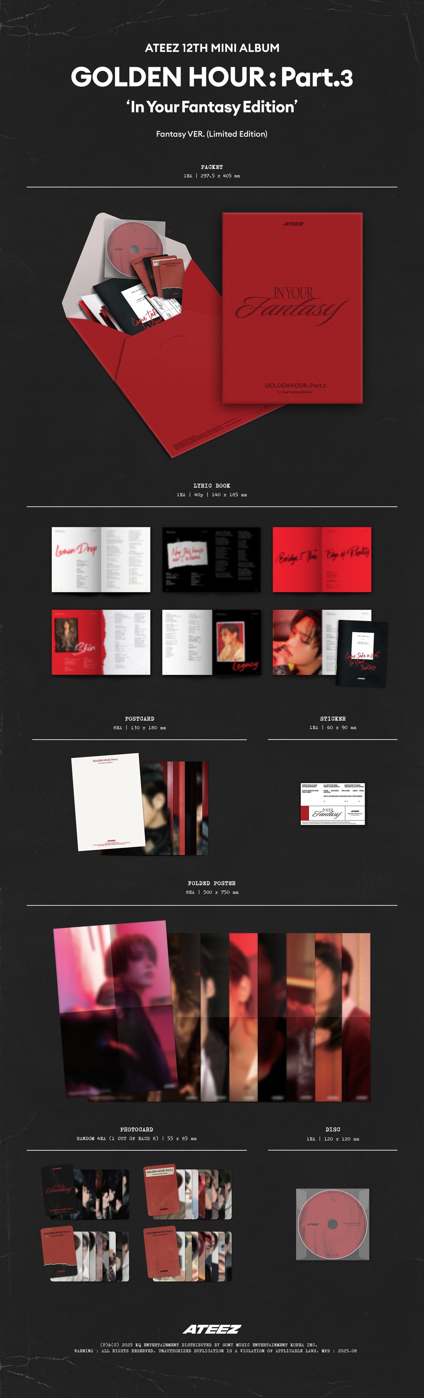 PREORDER ATEEZ - GOLDEN HOUR : PART.3 IN YOUR FANTASY OFFICIAL ALBUM (LIMITED EDITION)