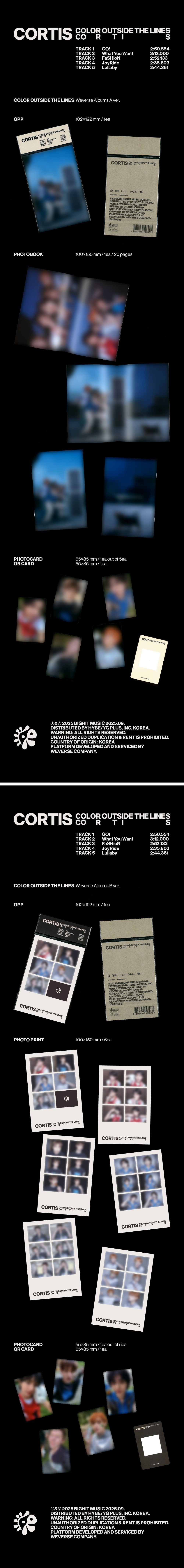 PREORDER CORTIS - COLOR OUTSIDE THE LINES 1ST EP OFFICIAL ALBUM