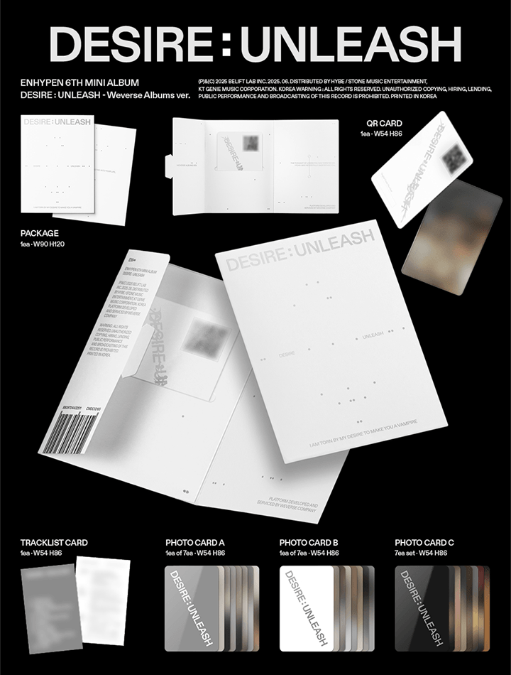 Enhypen Desire Unleash Official Weverse Albums Version