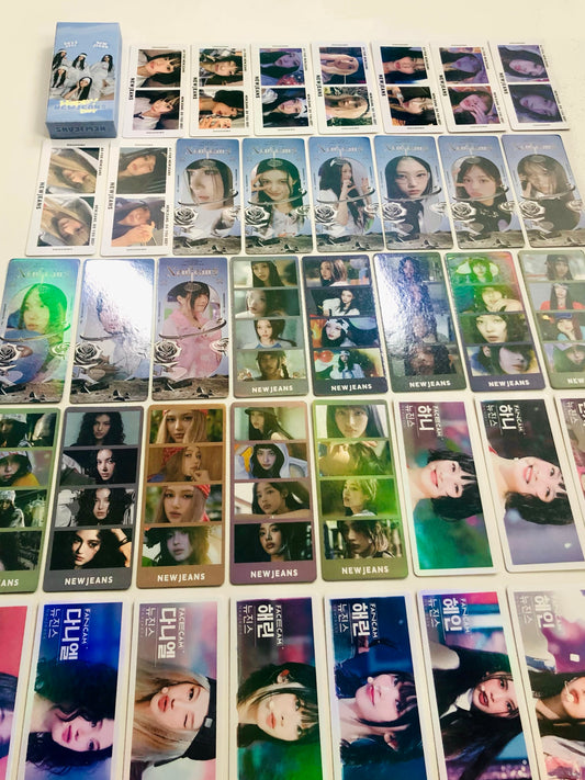 Newjeans Holographic double sided bookmarks/ticket Set (40 pcs)